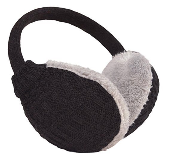 Knolee Unisex Knit EarMuffs Faux Furry Earwarmer Winter Outdoor EarMuffs
