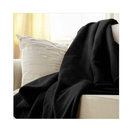 Sunbeam Microplush Heated Throw Blanket, Black (TSM8US-R900-25A45)