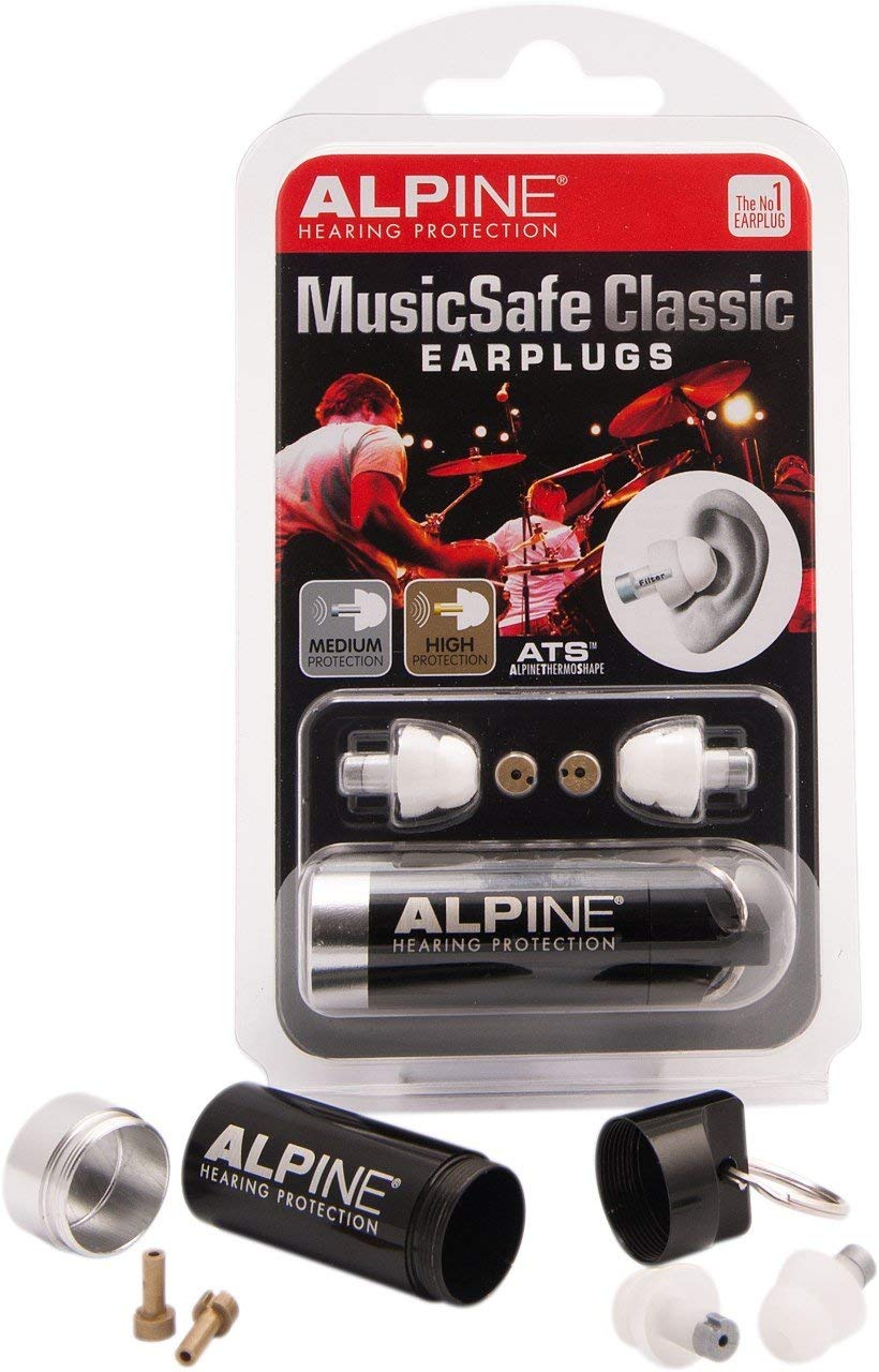 Alpine Hearing Protection MusicSafe Classic Ear plugs for Musicians