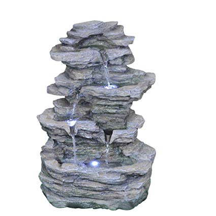 CYA-DECOR Tabletop Stacked Stone Water Fountain