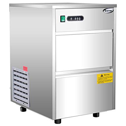 Costway Stainless Steel Commercial Freestanding Ice Machine