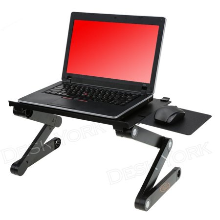 Desk York Vented Portable Table for Computer - Adjustable Light Stand