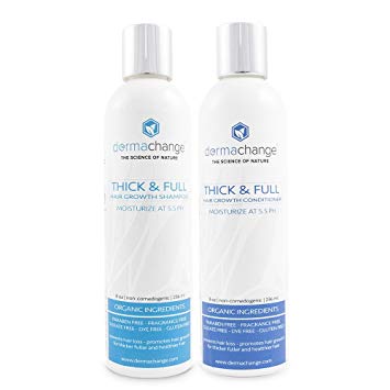 Organic Vegan Natural Hair Growth Shampoo and Conditioner Set