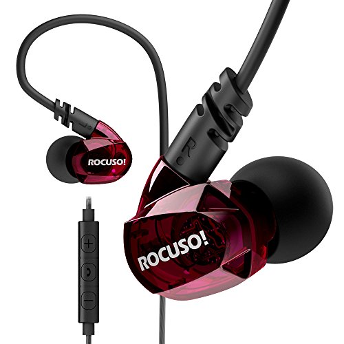 ROCUSO Earbud In Ear Monitor Headphones with Microphone
