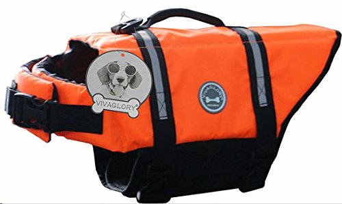 Vivaglory Adjustable Lifesaver Dog Life Jacket