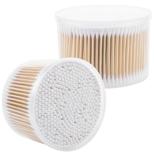 500 Count 3-inch Double-Tipped Wood Sticks 100% Cotton Swabs