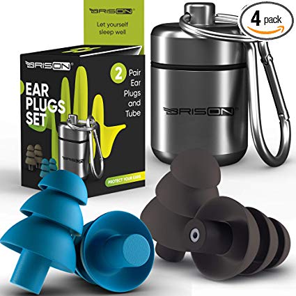 BRISON Reusable Safe Silicone Musicians Hearing Protection Noise Cancelling Ear Plugs