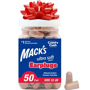 Mack's Ultra Soft Foam 50 Pair-32dB Highest NRR Comfortable Ear Plugs