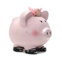 Child to Cherish Ceramic Princess Piggy Bank for Girls