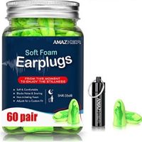 Ear Plugs AMAZKER Bell-Shaped 60 Pairs SNR-35dB Ultra Soft Earplugs