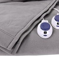 Soft Heat Luxury Micro-Fleece Low-Voltage Electric Heated Blanket, Full, Grey by SoftHeat