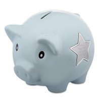 Things remembered Personalized Light Blue Ceramic Piggy Bank